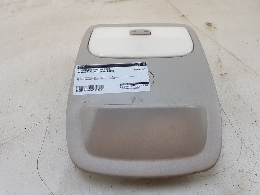 PLAFONNIER AVANT Twingo III (AH) (|A4536902900|739481634R|), Renault, Utilisé, Peter-Huppertz-Straße 5
51063  Köln, DE, Dialog.deutschland@renault.de
