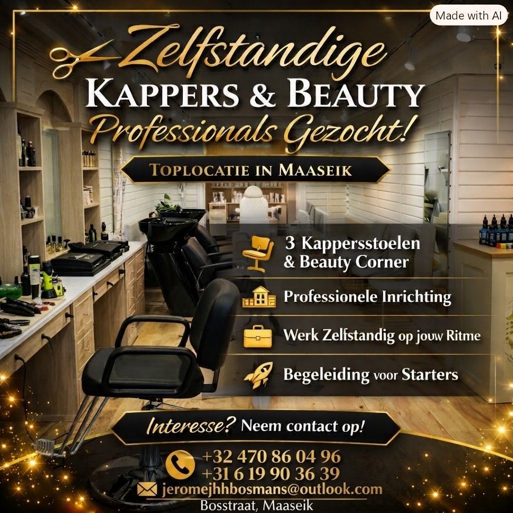Zelfstandige kappers & beauty professionals gezocht ( voorna, Ophalen, Nieuw
