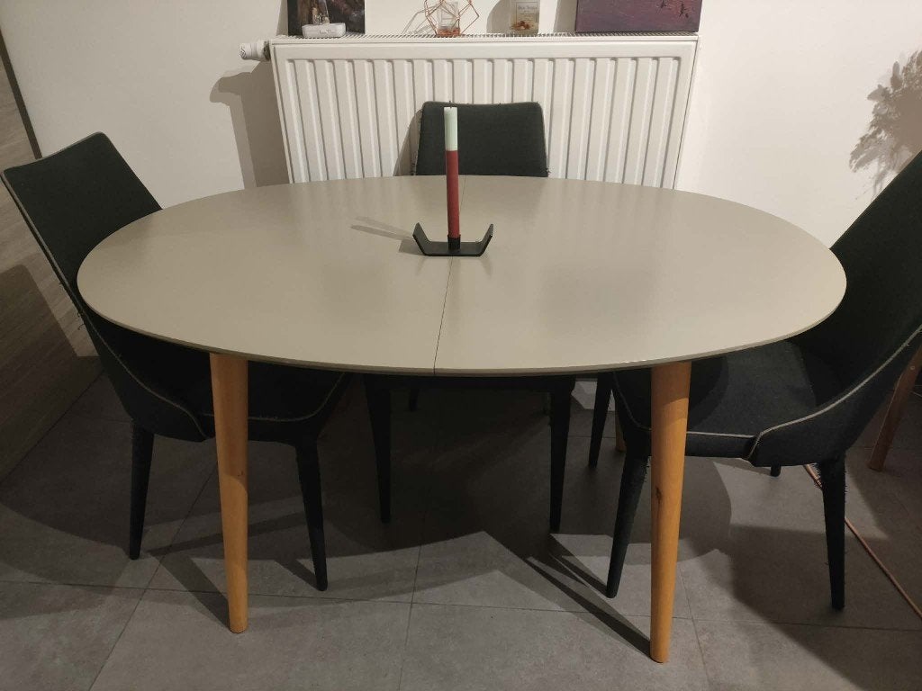 Table ovale Oqui extensible avec allonges, Maison & Meubles, Tables | Tables à manger, 100 à 150 cm, Moderne, épuré, Cinq personnes ou plus
