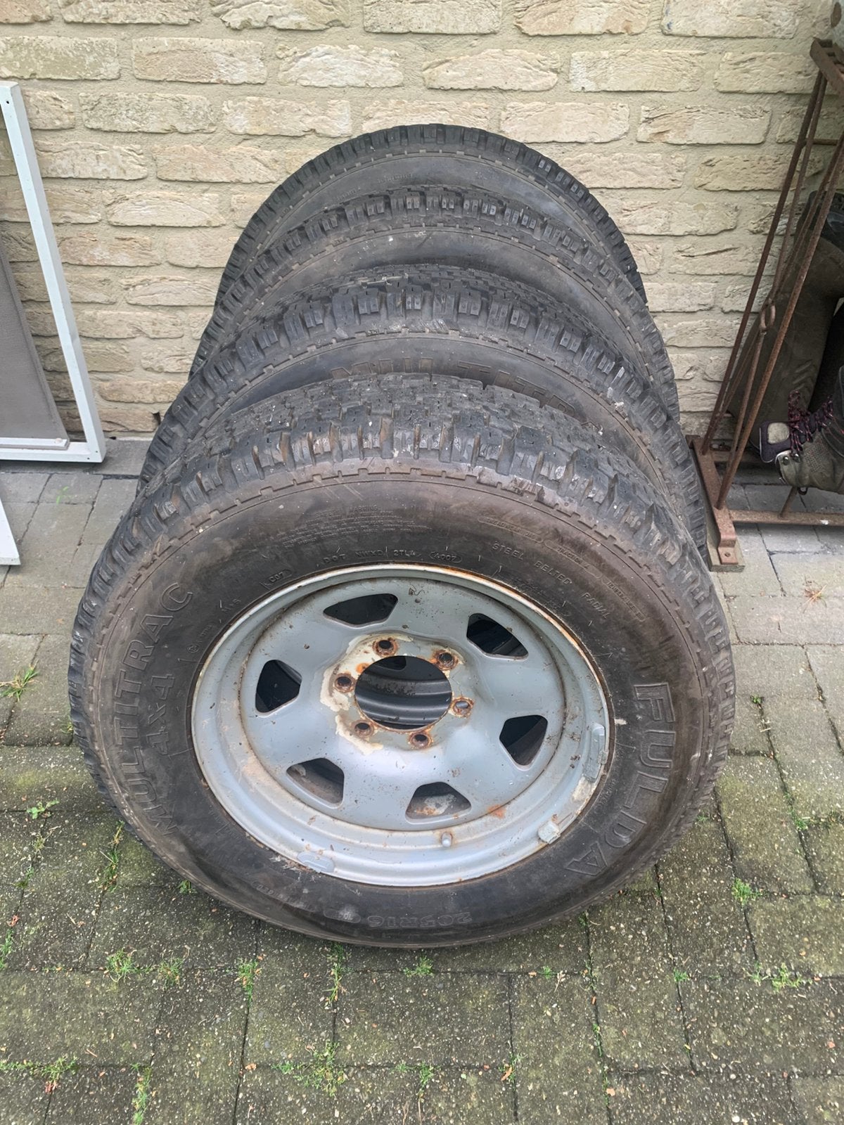 Velgen met banden voor Toyota Landcruiser LJ70, Ophalen, Gebruikt, 16 inch, Band(en)
