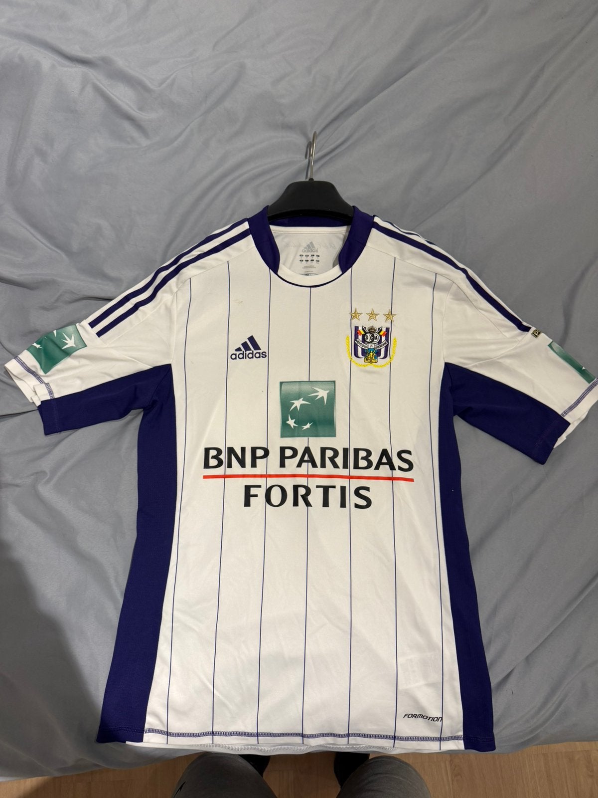 T-shirt blanc Matchworn Anderlecht 2012-2013 Demy De Zeeuw, Sports & Fitness, Football, Enlèvement ou Envoi, Comme neuf, Maillot