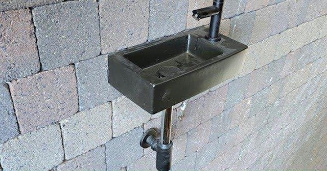 Handwasbakje, Bricolage & Construction, Enlèvement, Comme neuf, Pierre, Toilettes