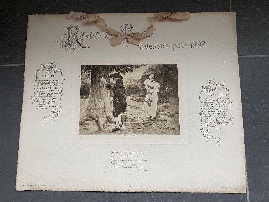 calendrier 1897   illustré  Killinger Suisse - Paris, Enlèvement ou Envoi