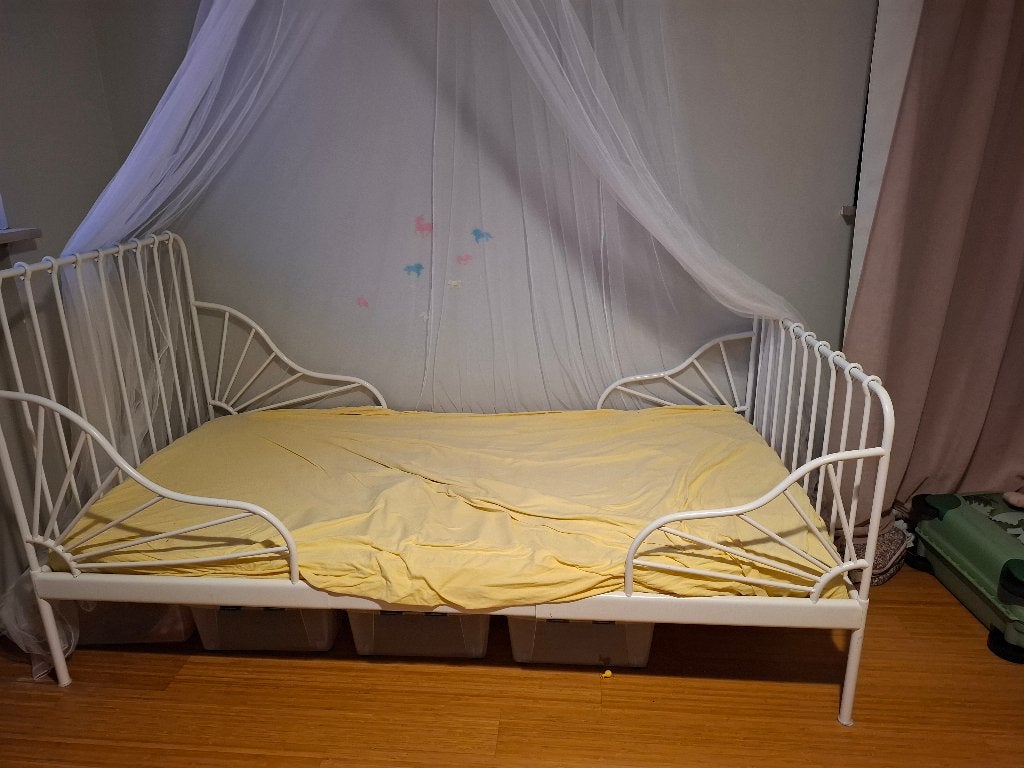 Ikea meegroeibed Minnen, Kinderen en Baby's, Gebruikt, 70 tot 85 cm, 140 tot 160 cm, Ophalen