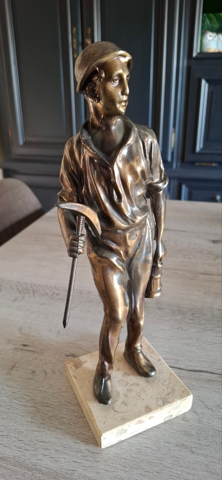 Beeld ' Mijnwerker ', Antiek en Kunst, Ophalen, Koper