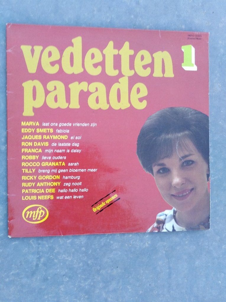 LP Vedettenparade 1 met Eddy Smets, Franca, Marva, Tilly, .., Fotohoes, Ophalen of Verzenden, LP