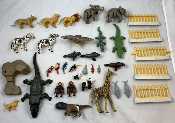 Playmobil Zoo Safari Animal Set Girafe Éléphant Lion, Envoi, Comme neuf, Ensemble complet