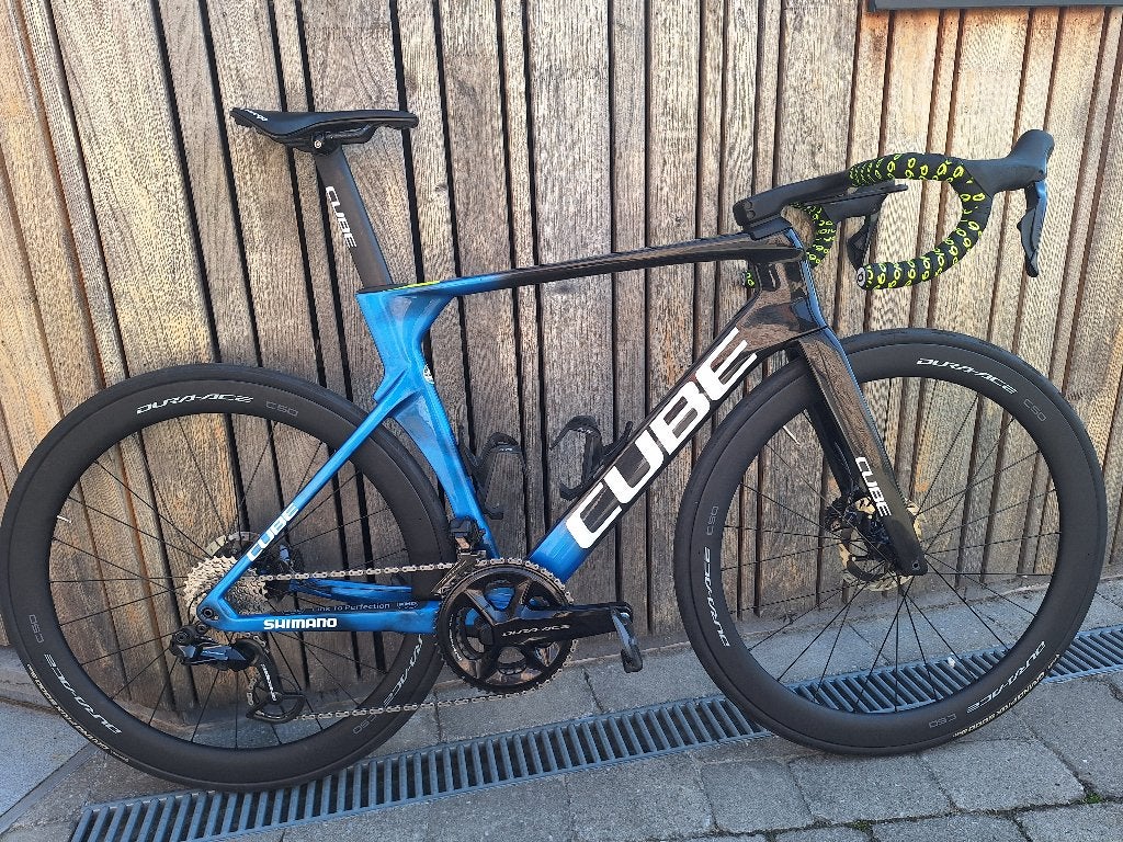 CUBE AERO LITENING C68X Chroomblauw Teamgrootte 56, Overige merken, 28 inch, Carbon, Heren