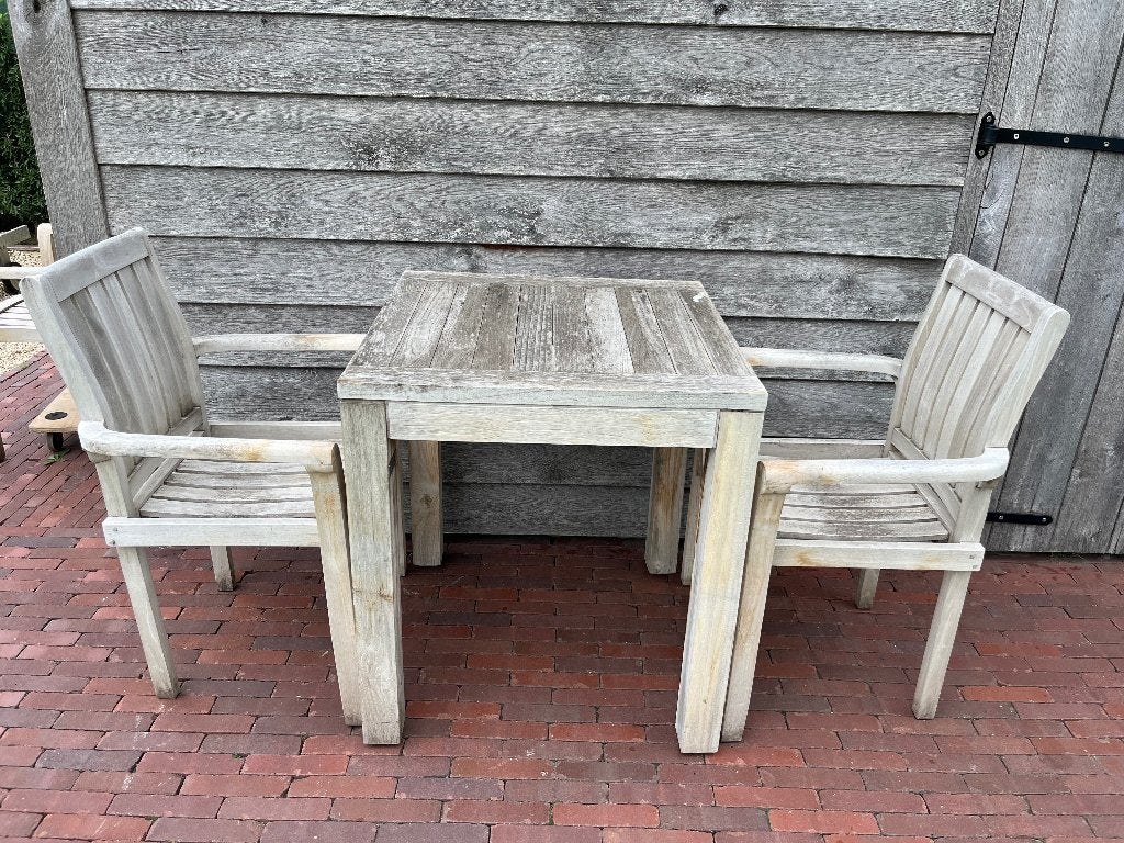 Tuintafel teak met 2 of 4 stoelen, Ophalen