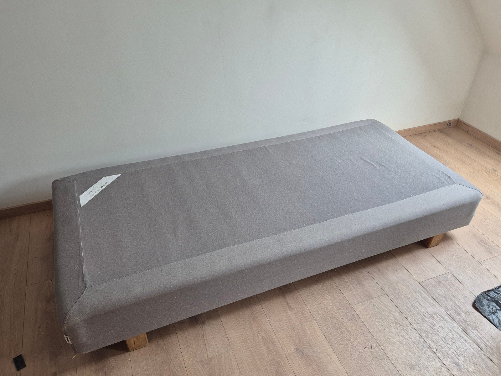 Lit et sommier Ikea Sultan Storfors gris., Maison & Meubles, Chambre à coucher | Lits, Bois, Gris, Enlèvement