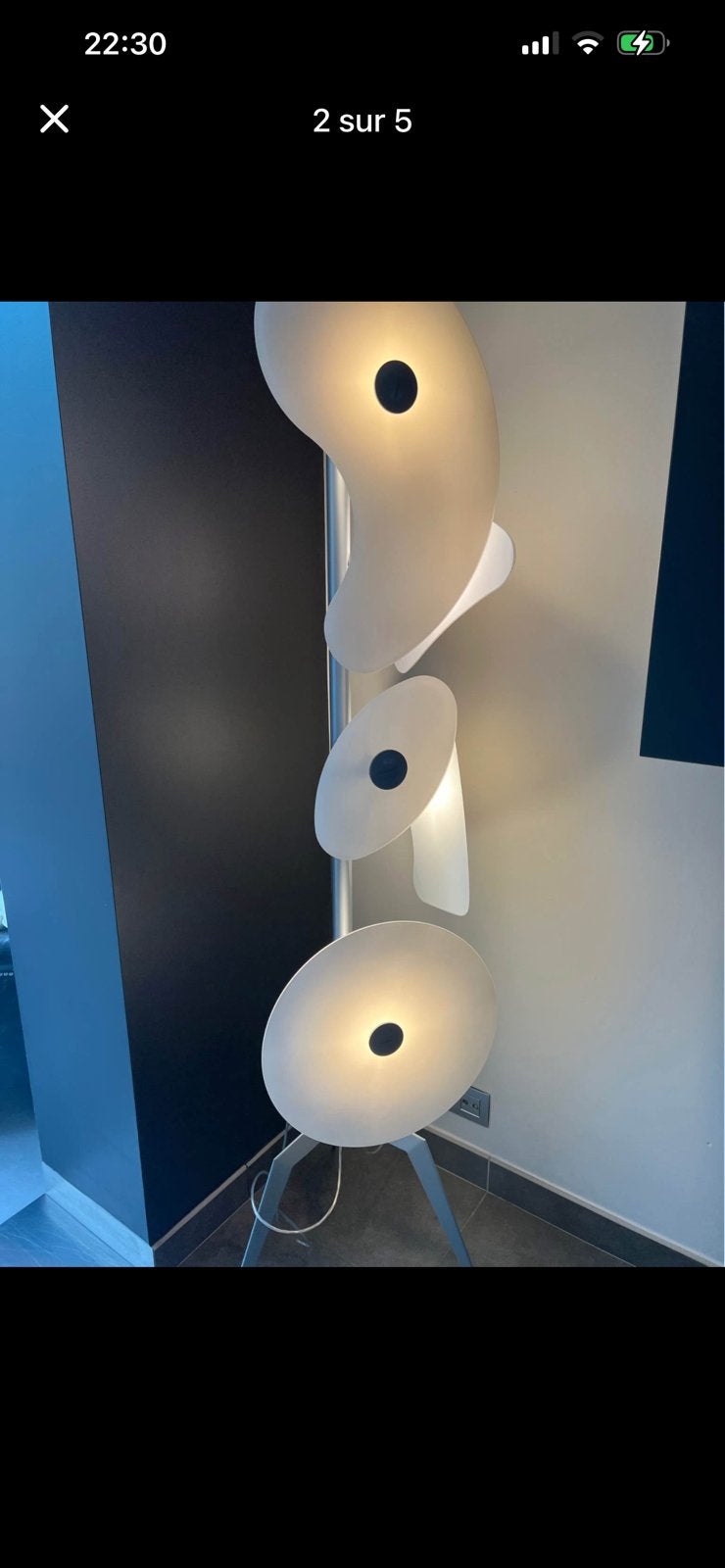 Lampadaire Foscarini, Huis en Inrichting, Lampen | Vloerlampen, Ophalen, Zo goed als nieuw