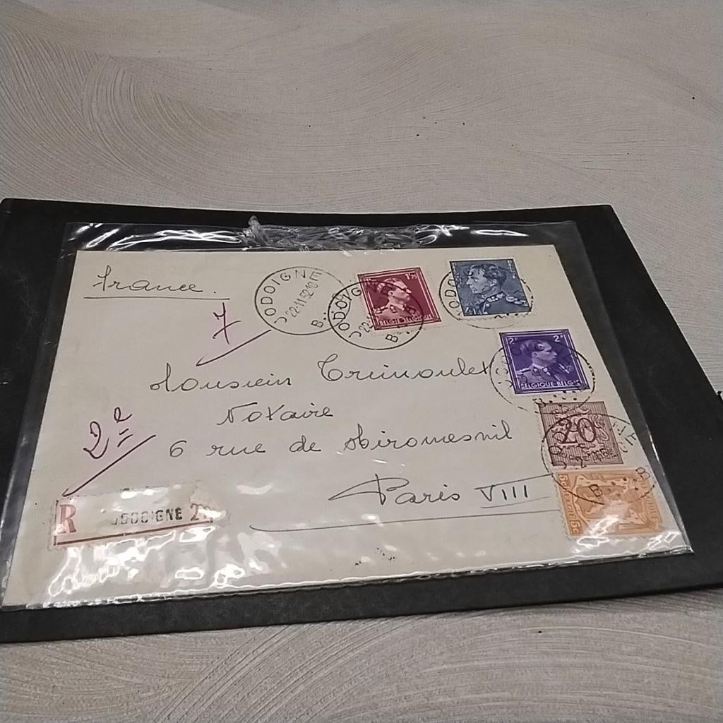 BELGIQUE Lettre de Jodoigne à Paris 22/11/52, Enlèvement ou Envoi, Lettre