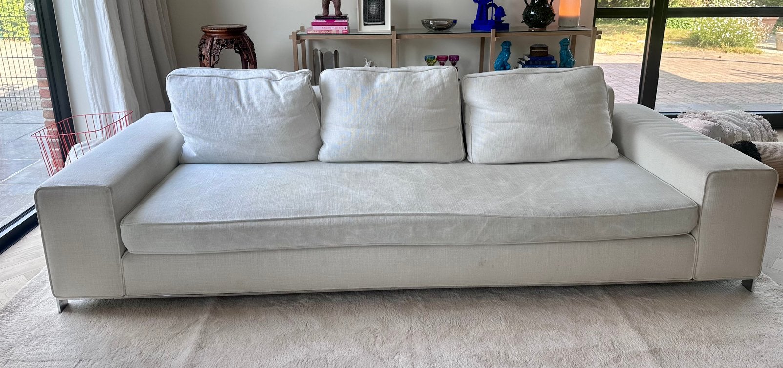 Minotti Willams driezit zetel, Ophalen, Gebruikt, Driepersoons, Stof