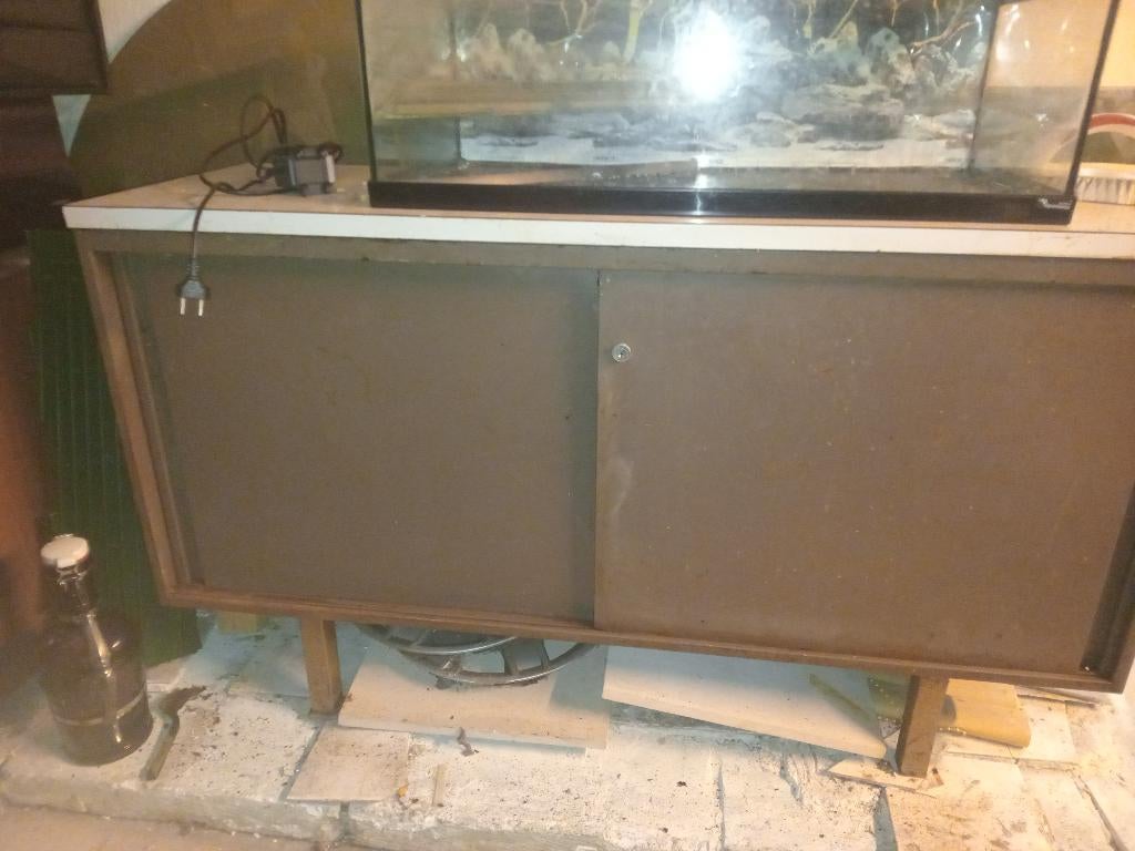 Meuble industriel vintage – métal porte coulissante, Enlèvement, Métal