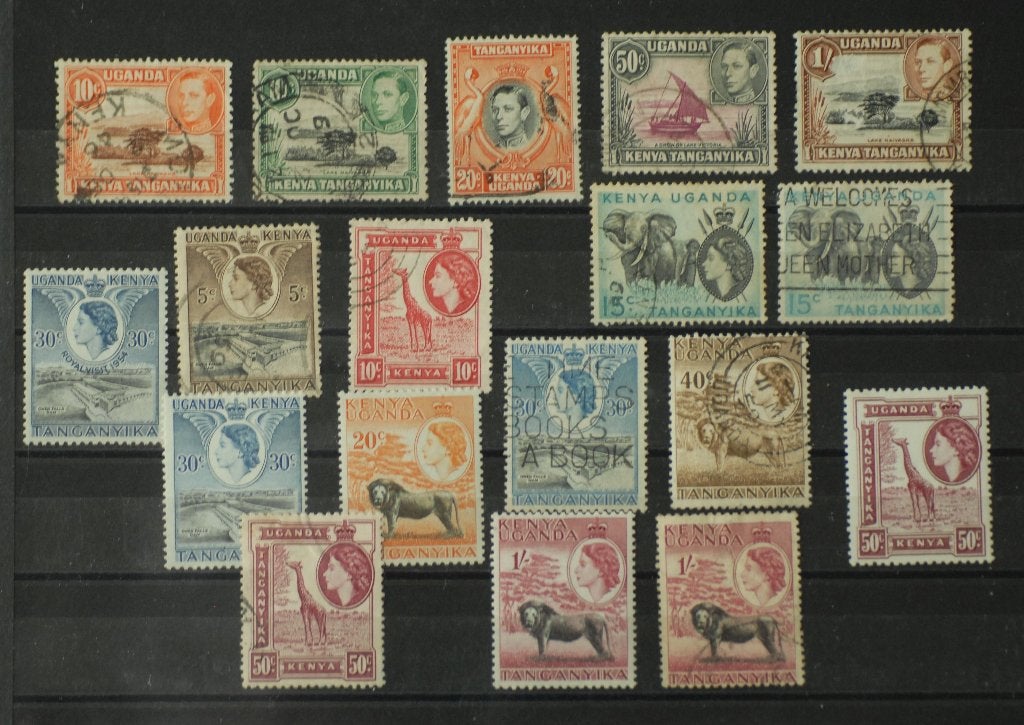 Postzegelset Uganda/Kenya/Tanganyika, Ophalen