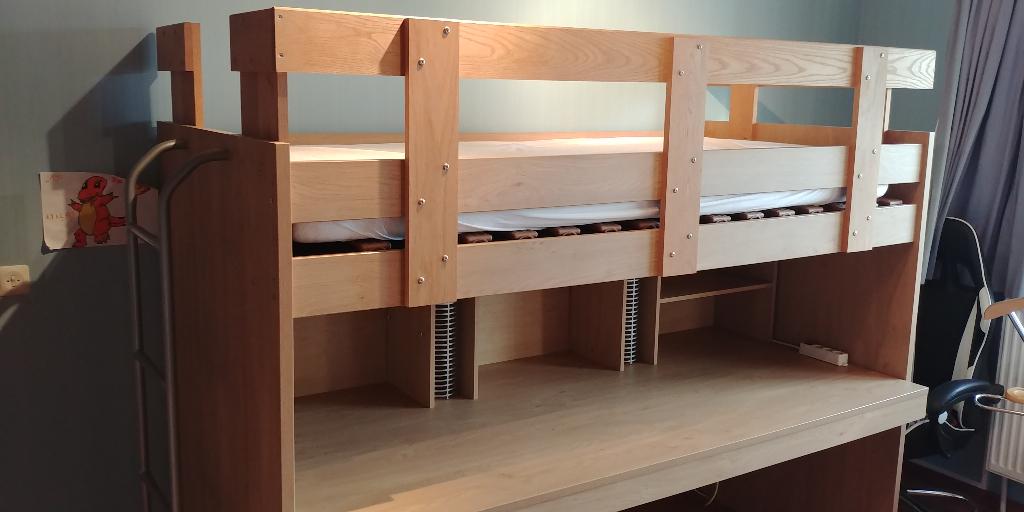 Chambre Lits superposés Bureau Garde-robes ..., Enlèvement, Comme neuf, Lits superposés