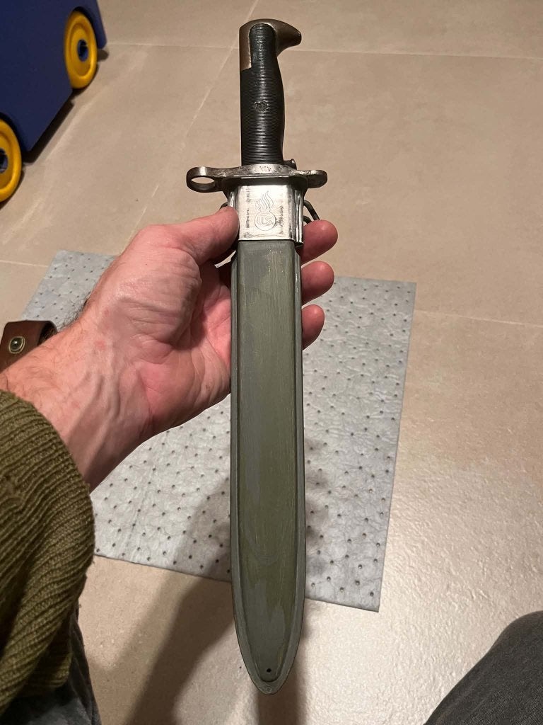 Garand bajonet Utica, Verzamelen, Ophalen of Verzenden, Landmacht, Mes of Dolk