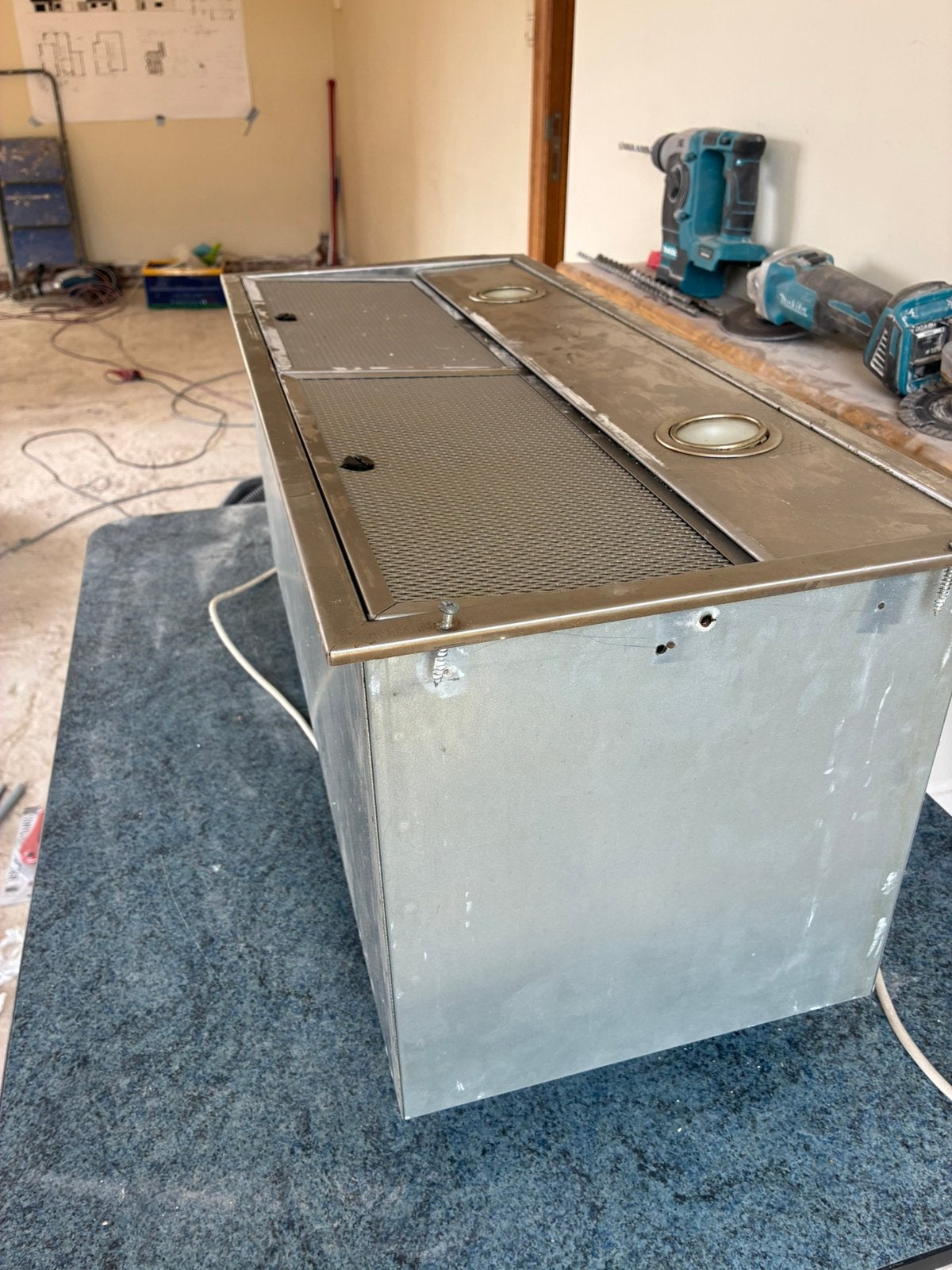 Inox inbouw dampkap 70x28x30, Elektronische apparatuur, Ophalen, Gebruikt, Inbouw, Onderbouw afzuigkap