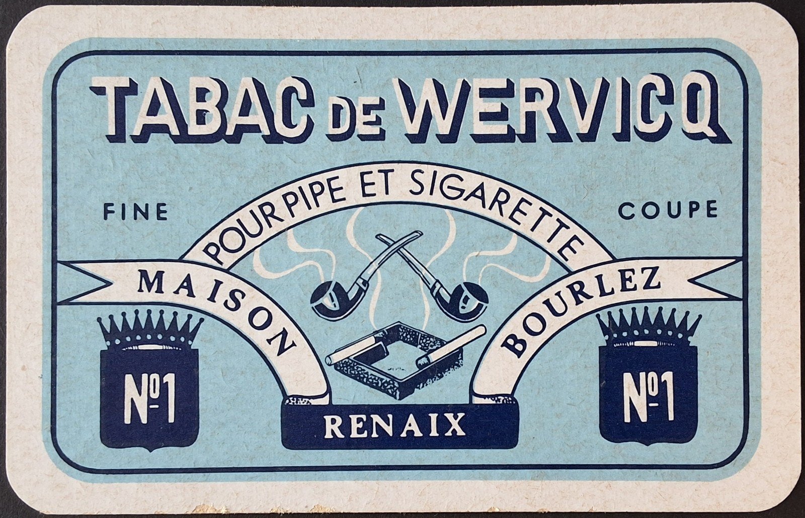 1 Speelkaart  Tabac De Wervicq, Ophalen of Verzenden