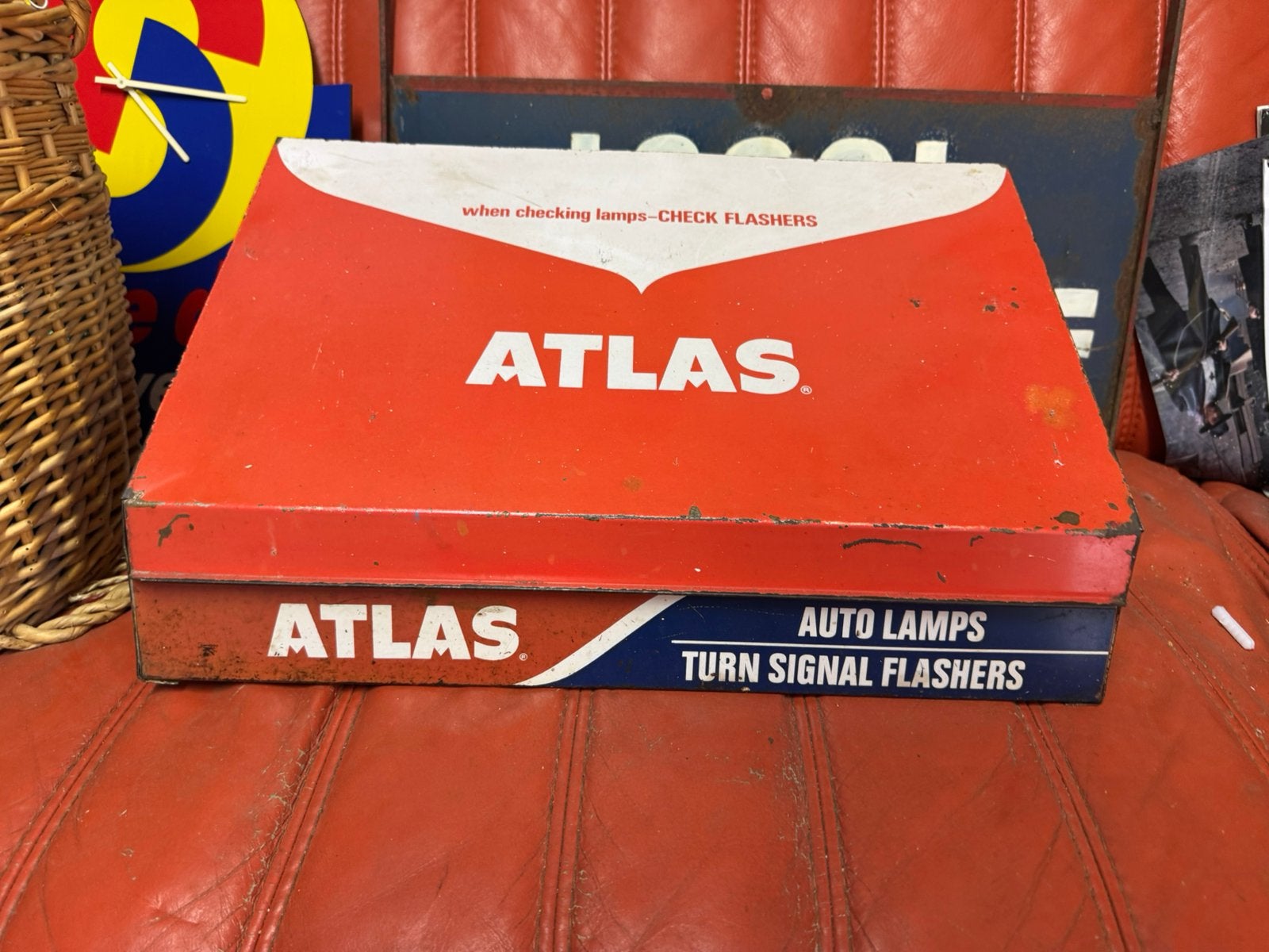 ATLAS auto lampen reclame display, Ophalen, Gebruikt, Verpakking