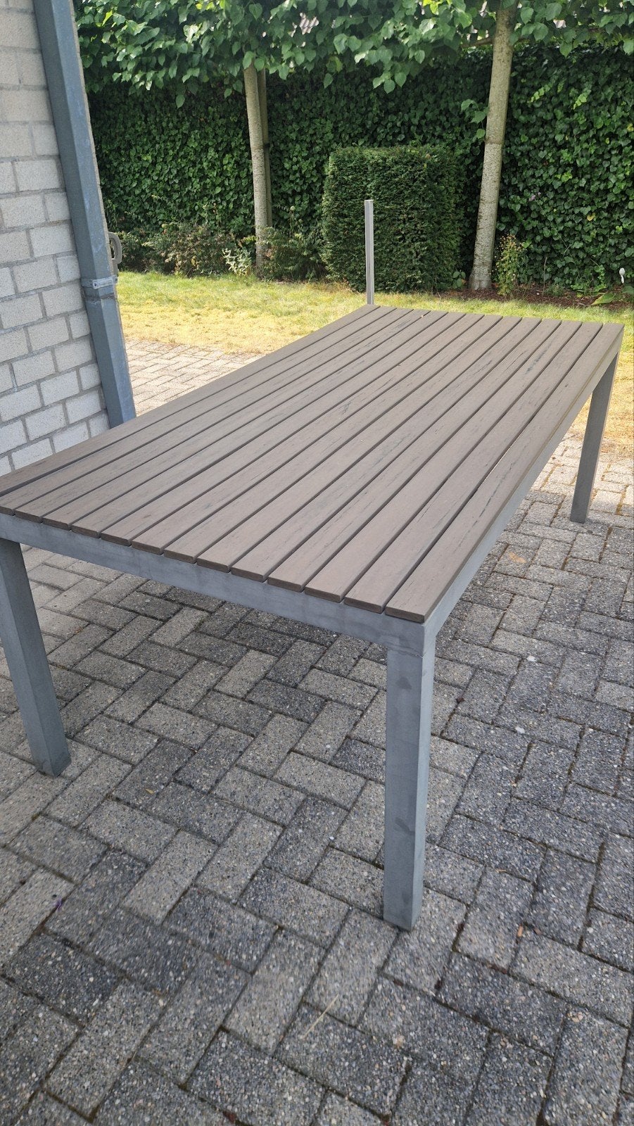 Tuintafel gratis, Tuin en Terras, Tuintafels, Ophalen, Gebruikt, Rechthoekig, Kunststof