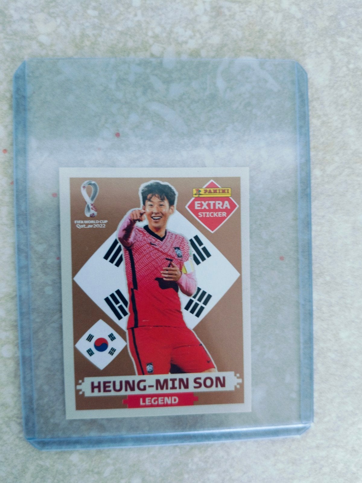 Panini extra sticker WK Qatar heung-min son brons, Verzamelen, Ophalen of Verzenden
