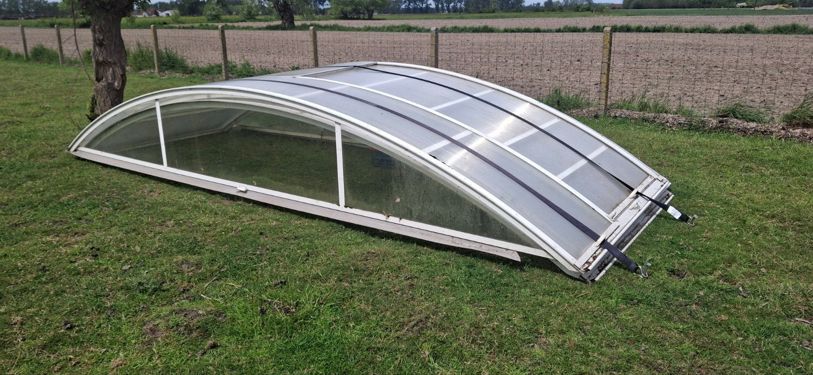 zwembadoverkapping gratis op te halen, Tuin en Terras, Zwembad-toebehoren, Ophalen, Zo goed als nieuw, Afdekzeil
