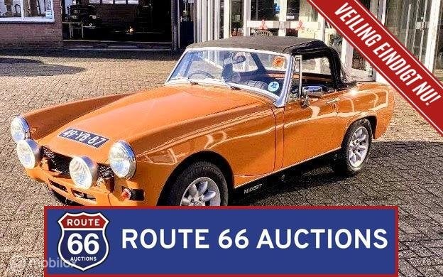 MG Midget 1500 | 1976 | Route 66 Auctions, Zwart, Bedrijf, Handgeschakeld, Overige carrosserie