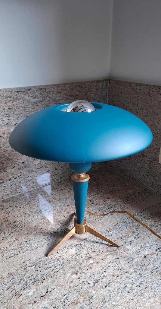 Lampe de table « Bijou » - Louis Kalff - Philips, Vert, Avec abat-jour, Vintage, Enlèvement ou Envoi