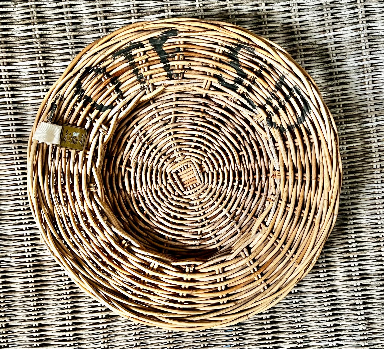 Assiette rustique en rotin Cote Sud Rivièra Maison, Enlèvement ou Envoi, Rond, Comme neuf, Balance