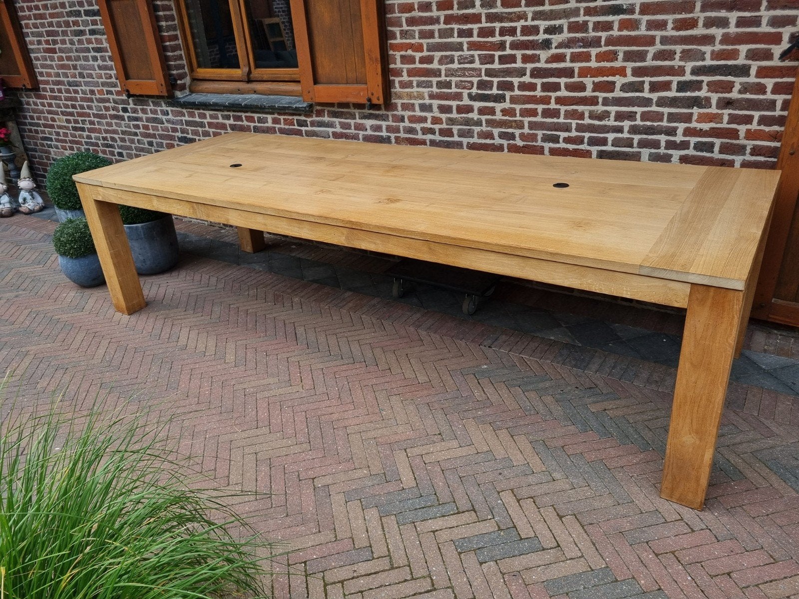 Teak eettafel/tafel xxl 300cm art.162/26, Huis en Inrichting, Tafels | Eettafels, Ophalen, Landelijk modern, 100 tot 150 cm, .