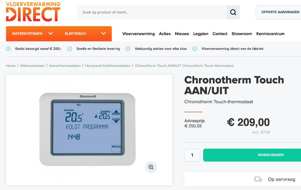 Thermostaat, Doe-het-zelf en Bouw, Thermostaten, Ophalen of Verzenden, Slimme thermostaat, Zo goed als nieuw