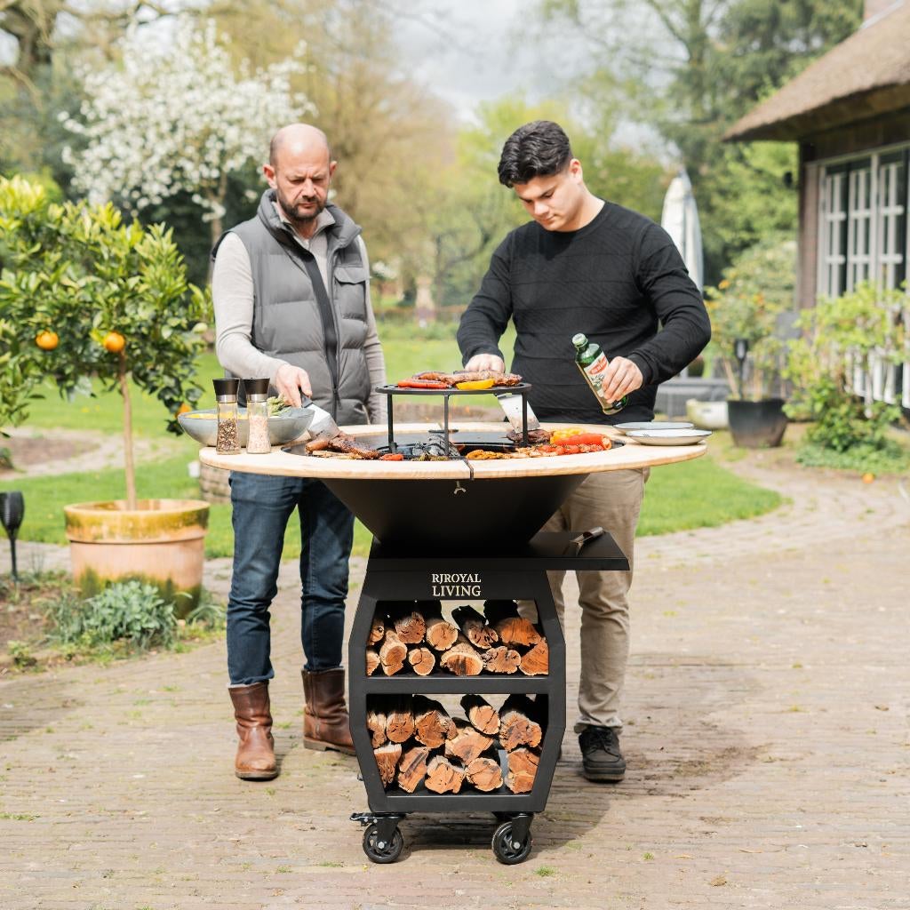 BBQ Plancha Companero XXL 2.0 Blackline met houtopslag NW, Ophalen of Verzenden, Nieuw, RJRoyal Living, Met accessoires