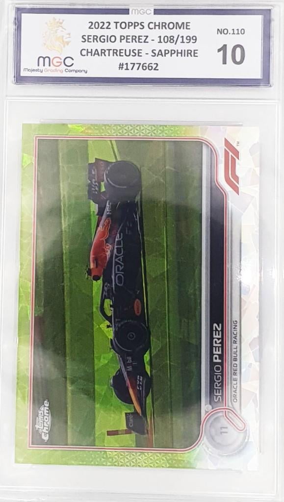 2022 Topps Chrome - Sergio Perez - 108/199 - Chartreuse, Verzamelen, Verzenden, Nieuw, Formule 1