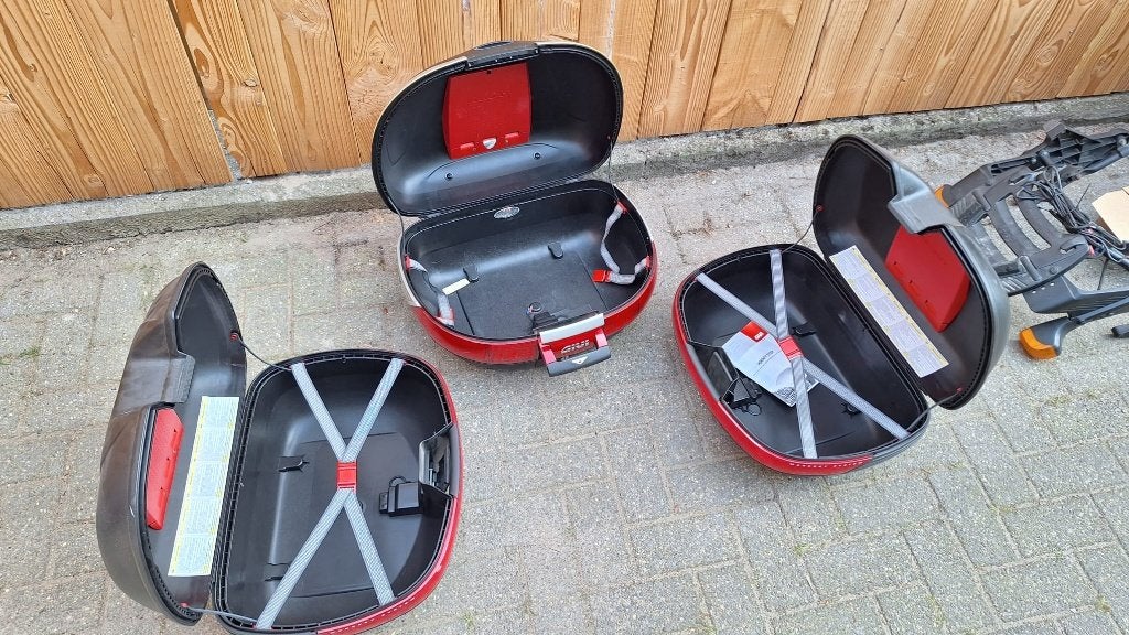 Kofferset Yamaha XJR1300 topcase + zijkoffers, Motoren, Ophalen, Zo goed als nieuw