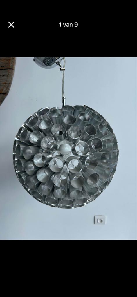 Vintage lamp, Huis en Inrichting, Lampen | Kroonluchters, Ophalen, Zo goed als nieuw, Metaal, Vintage