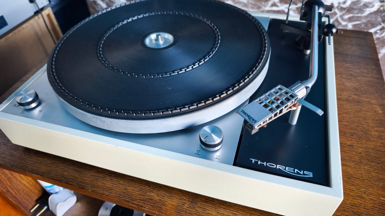 Thorens TD 150 MK2 White Vintage Retro Platenspeler Turntabl, Enlèvement, Tourne-disque, Thorens