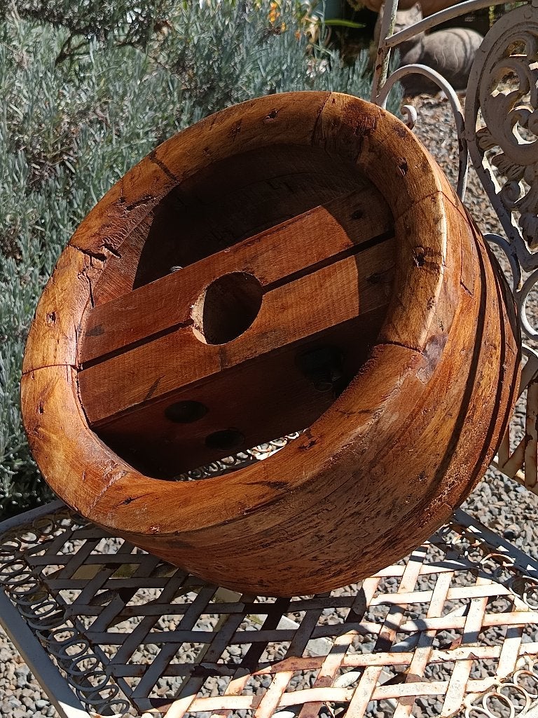 Oude Franse houten poulie, Envoi