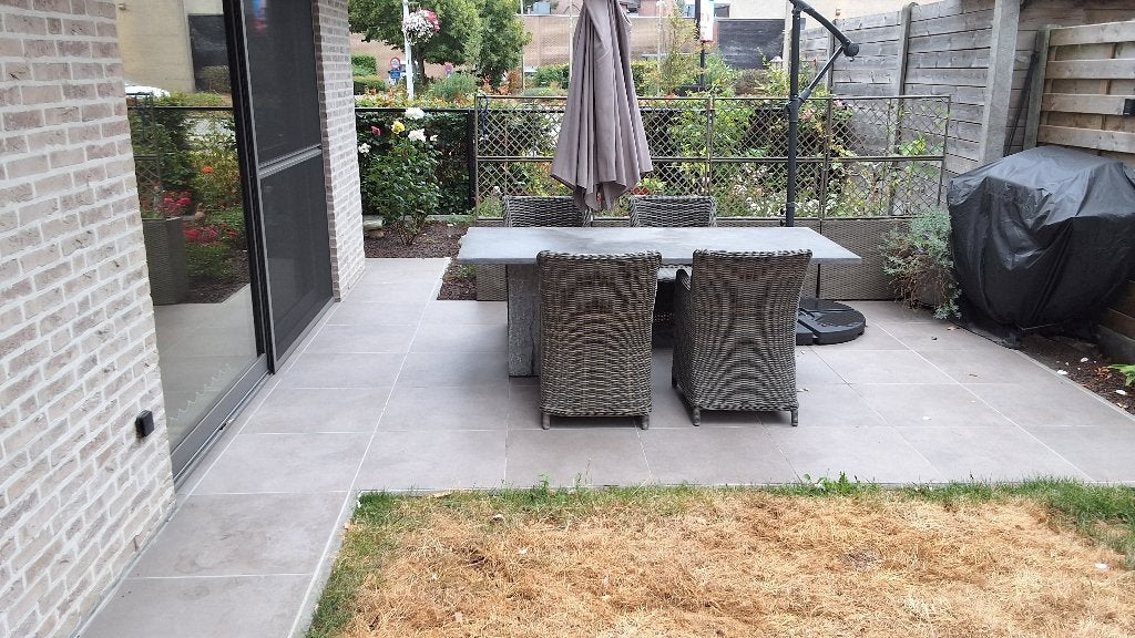 Tuintafel in natuursteen, Ophalen, Gebruikt, Rechthoekig