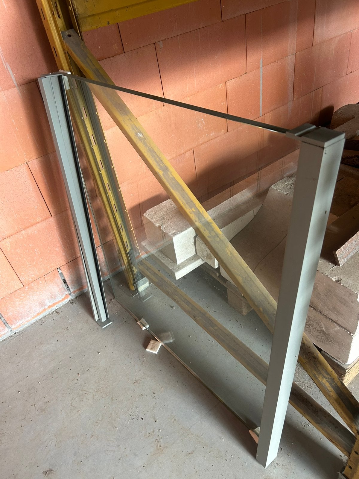 Balustrade in veiligheidsglas 100 cm hoog op 95 cm, Bricolage & Construction, Enlèvement, Comme neuf, Verre de sécurité