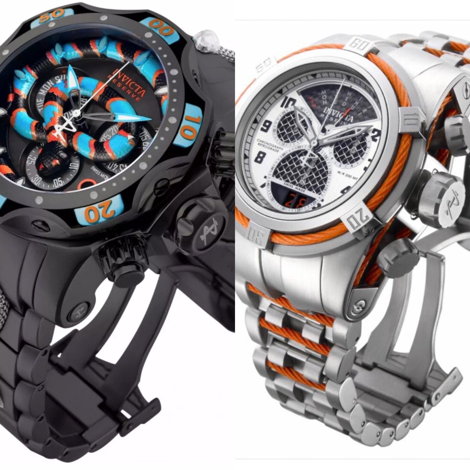 Invicta Bolt Zeus 16315 / King Venom Coral Snake Swiss Quart, Bijoux, Sacs & Beauté, Enlèvement, Neuf, Acier