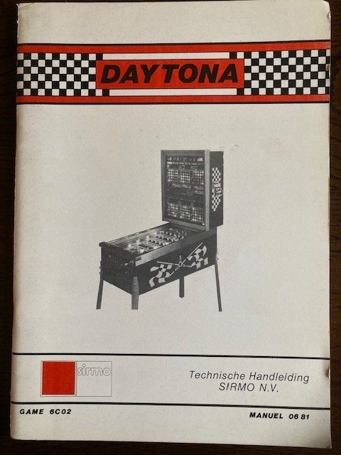 BINGO SIRMO DAYTONA TECHNISCHE HANDLEIDING MANUEL 06.81, Ophalen of Verzenden, Zo goed als nieuw