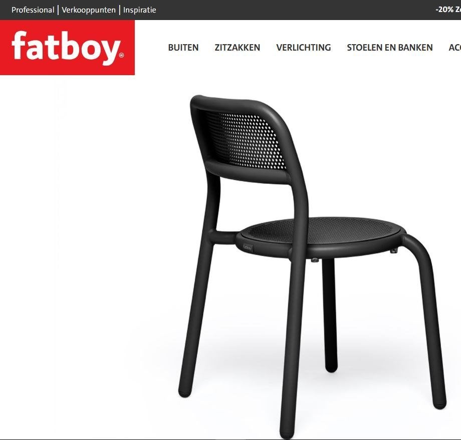 Fatboy Toni Chair antraciet - NIEUW !, Tuin en Terras, Ophalen, Nieuw, Aluminium, Stapelbaar