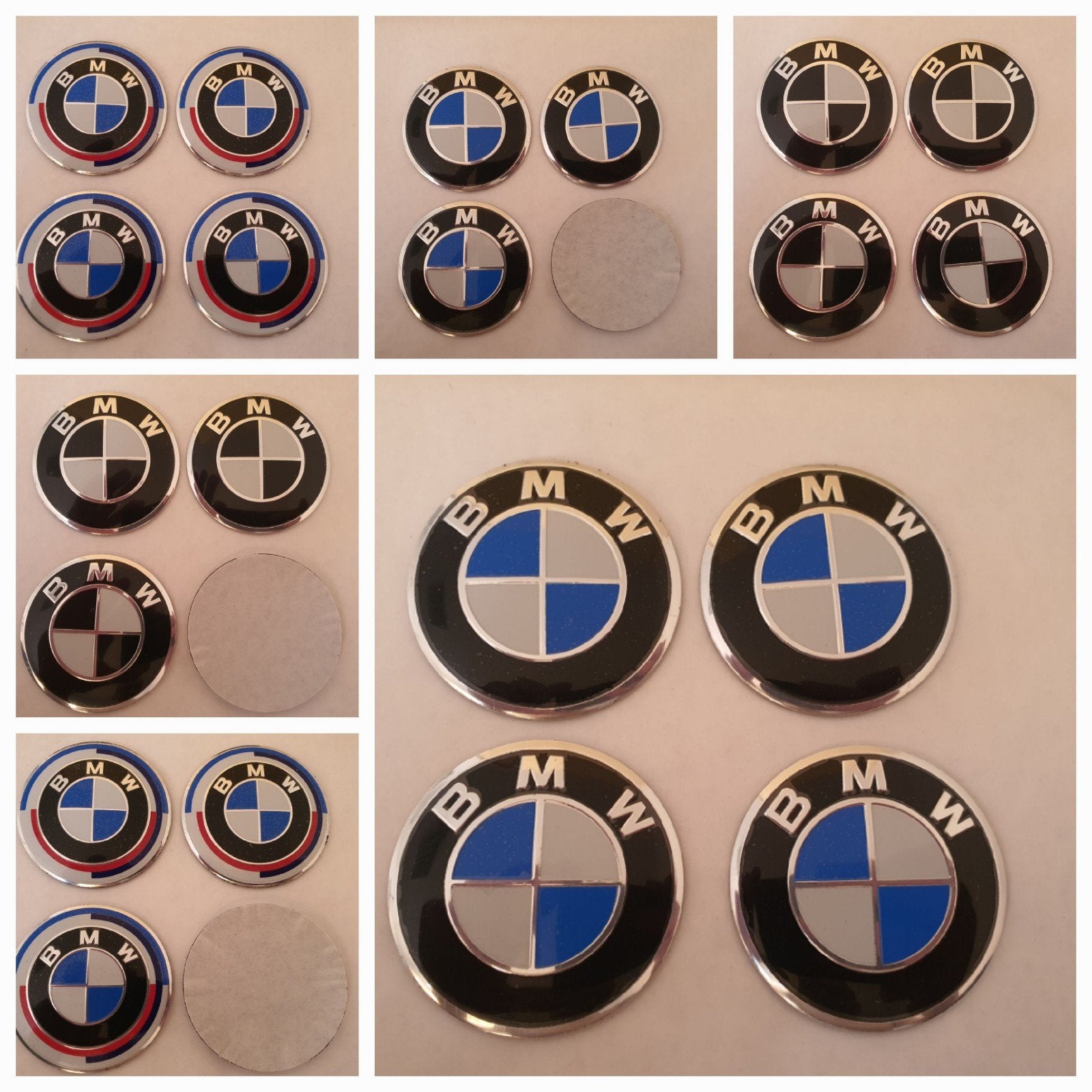 Autocollants BMW diamètre 56 mm bleus, noirs ou 50 ans, Autos : Divers, Autocollants de voiture, Enlèvement ou Envoi