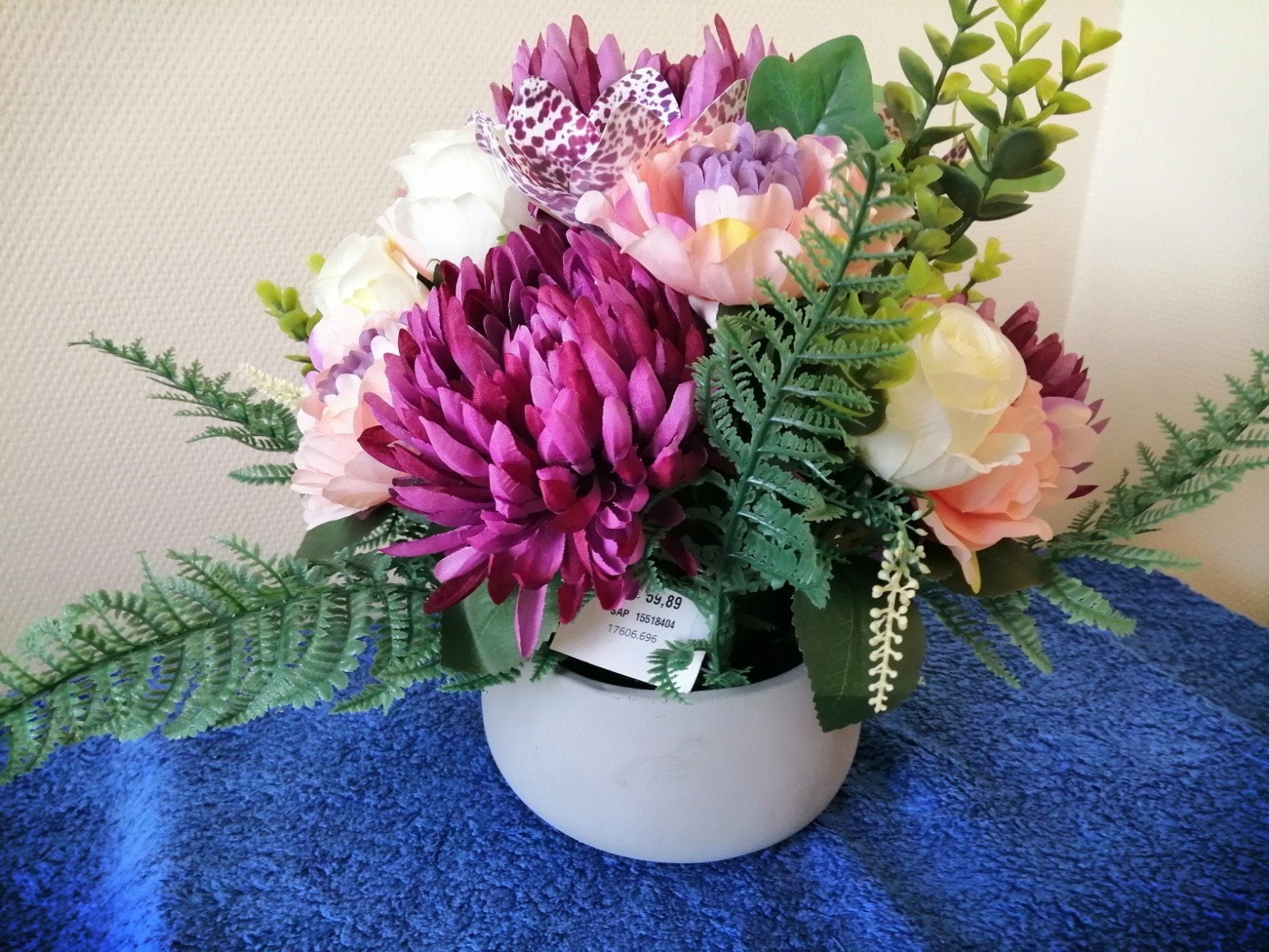 Kunstbloemen in pot, nieuwstaat, Ophalen, Nieuw, Kunststof, Bloemstuk