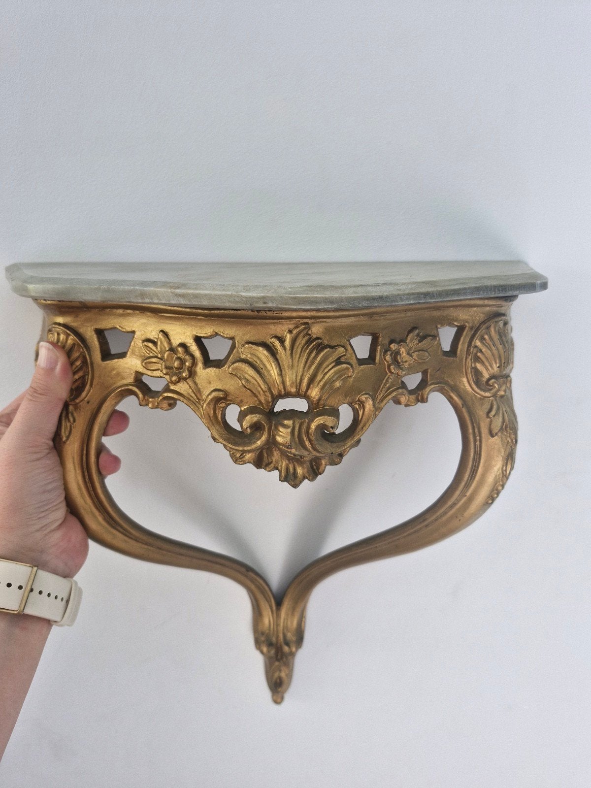 Franse barokke wandconsole - vintage reproductie, Antiek en Kunst, Antiek | Spiegels, Ophalen