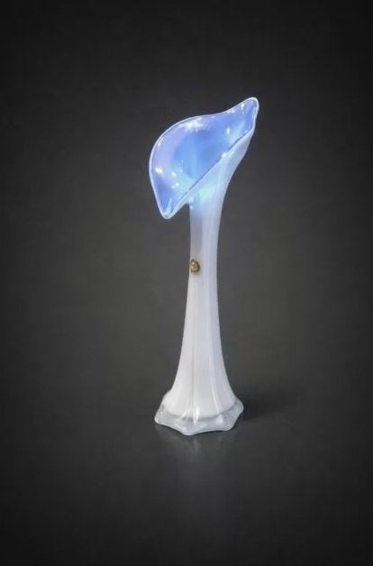 Vase soliflore en verre de Murano, dans les tons bleus., Enlèvement