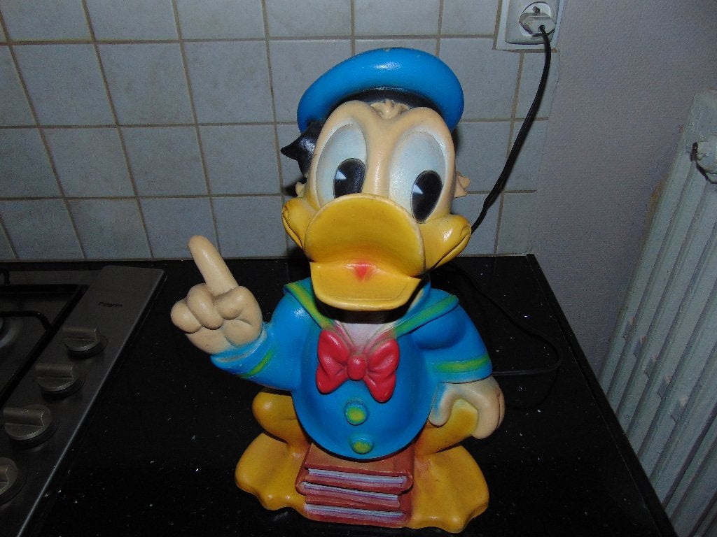 Oude Donald Duck lamp Heiko, Verzamelen, Ophalen of Verzenden, Donald Duck, Gebruikt, Overige typen