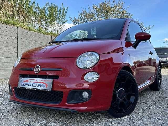 Fiat 500 0.9 T TwinAir Sport Stop 1ER PROP !/CUIR 500S/TOIT, Rouge, Bluetooth, Entreprise, Boîte manuelle