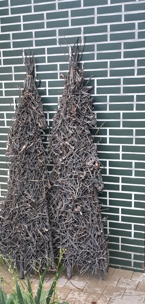 Takkenstructuur in boomvorm 2 stuks, Ophalen, Hout, Decoratieobject, Zo goed als nieuw